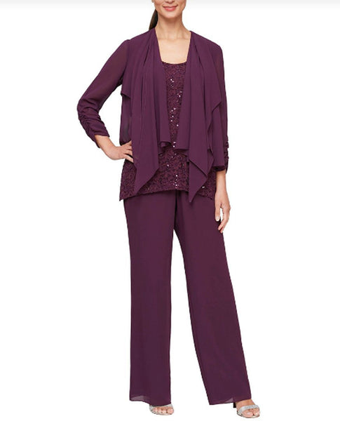 Dressy Pant Suit With Cascade Jacket